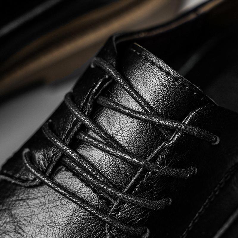 Håndlagde Brogues-stil ekte skinn herresko Komfortable uformelle skinnsko Mokkasiner Man Flats Sko