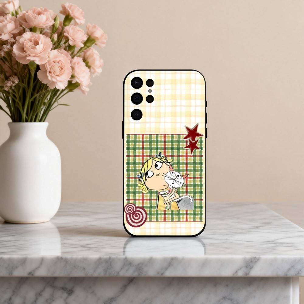 

C-Charlie-E and L-Lola-A Phone Case For Samsung S25,S24,S21,S22,S23,S30,Ultra,S20,Plus,Others Soft Black Cover Samsung S26Plus