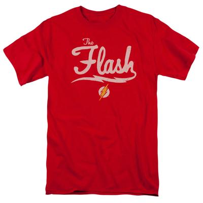 Justice League Old School Flash Heren T-shirt Rood