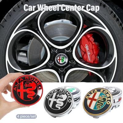 2026 Horké Alfa Romeo 4ks 60mm Středová krytka kola Kryt náboje Znak Odznak Samolepka Autopříslušenství Pro Alfa Romeo 4C 159 166 Spider G