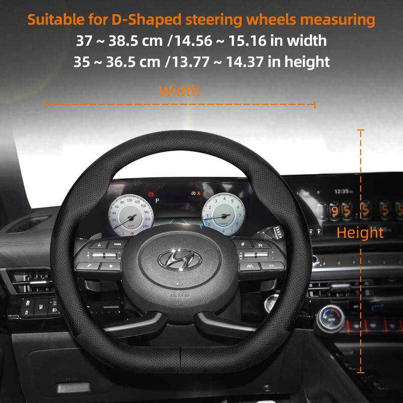 Nouă husă din piele pentru volan pentru Hyundai I30 Tucson I20 Accent I10 I40 Kona Ix35 Grand Elantra Solaris Creta Getz Ix25 Santa