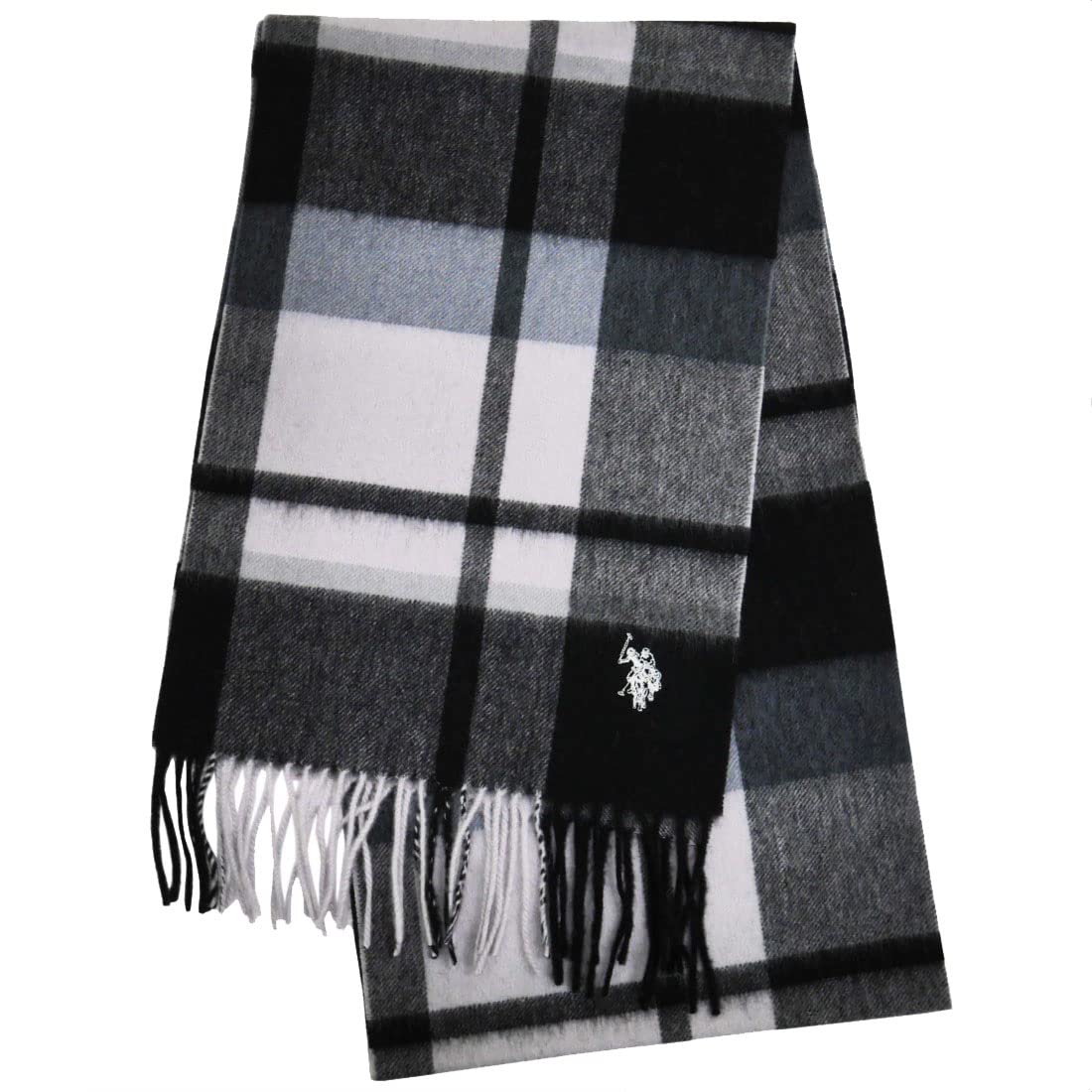 

POLO ASSN Checked Wool 2021 U.S. Women s Scarf/Stole, USPA-2008, Autumn/Winter (Black Check)
