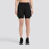 SALOMON Zwei in Eins Sport Fitness Wasserabweisend Atmungsaktiv Schlanke Passform Laufshorts Damenshorts LC2926800