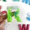 Semi-Stereoscopic Resin Keychain Molds DIY Alphabet Number Casting Mold Jewelry Craft Making Tools for Making Ornaments