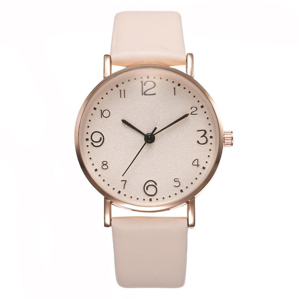 Khorasan Fashion Womens Quartz Watch With Leather Strap For Casual And Office Use