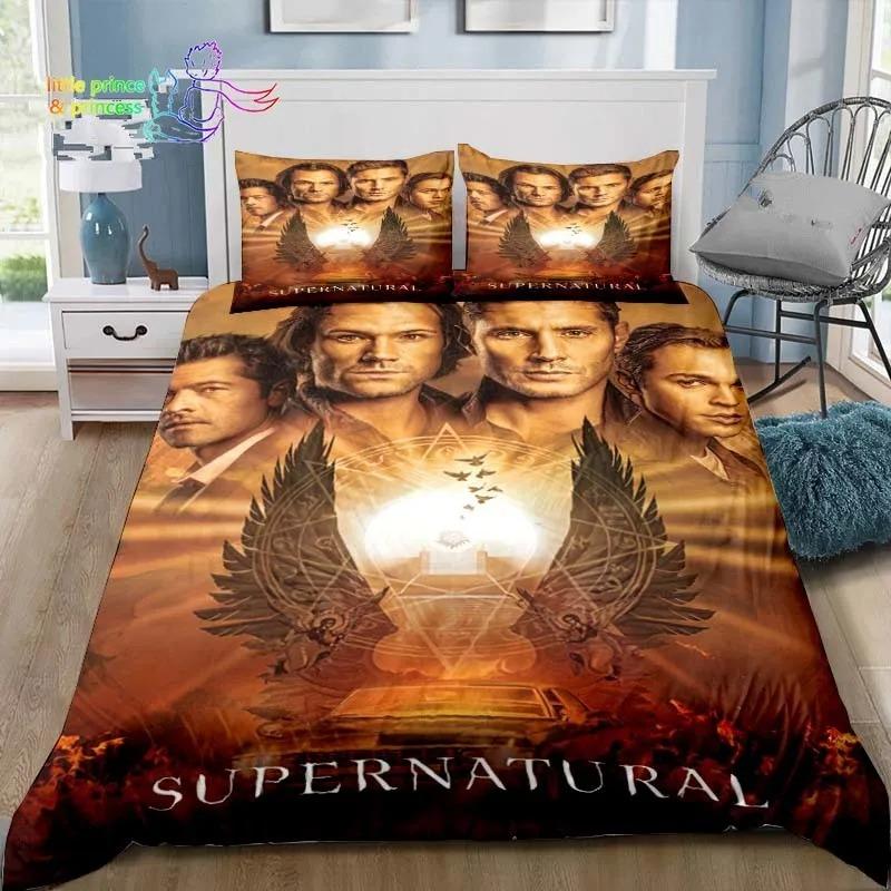 

Научно-фантастический драматический сериал Сверхъестественный постельный набор Односпальный Полуторный Двуспальный Кингсайз Постельный набор Взрослый Детский Спальня 3D-принт Постельное белье Подарок 70x133cm 2pcs