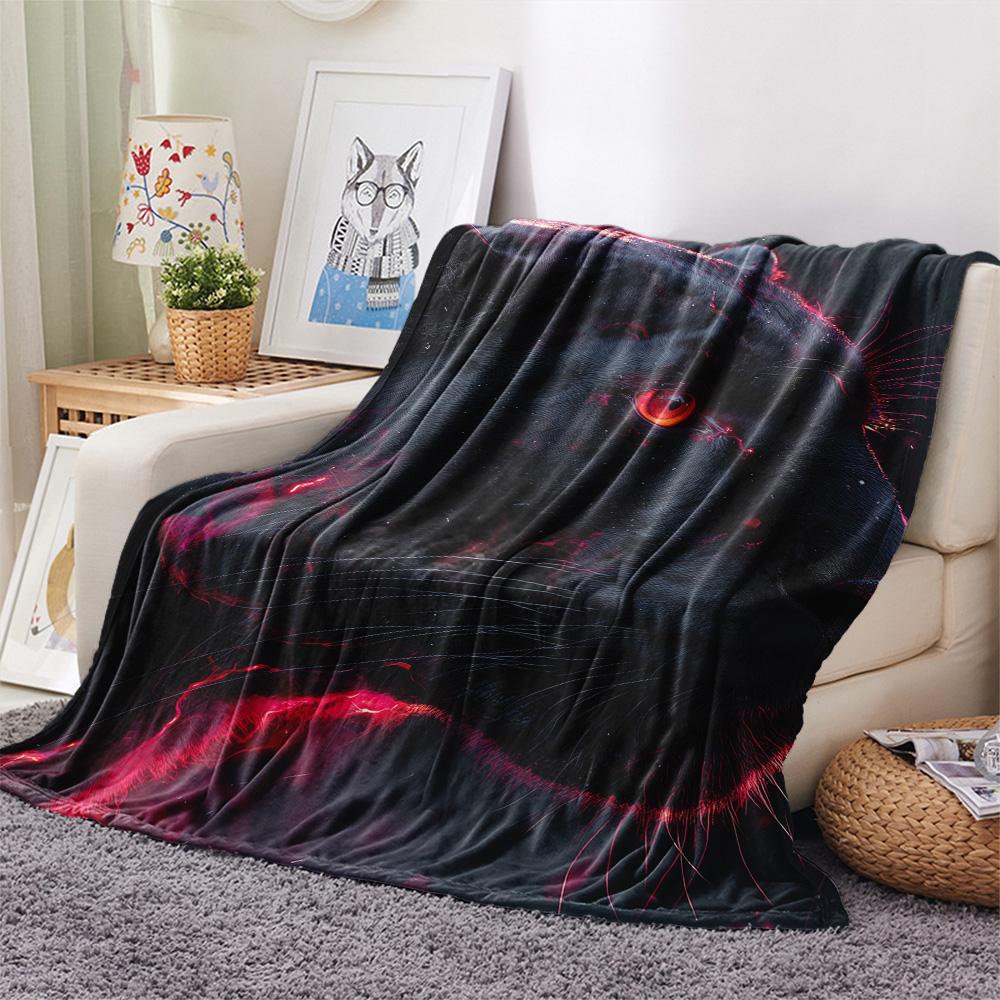 Black Panthers Print Flannel Blanket, High Quality Comfortable for All Seasons, Home Decor, Warmth and Comfort