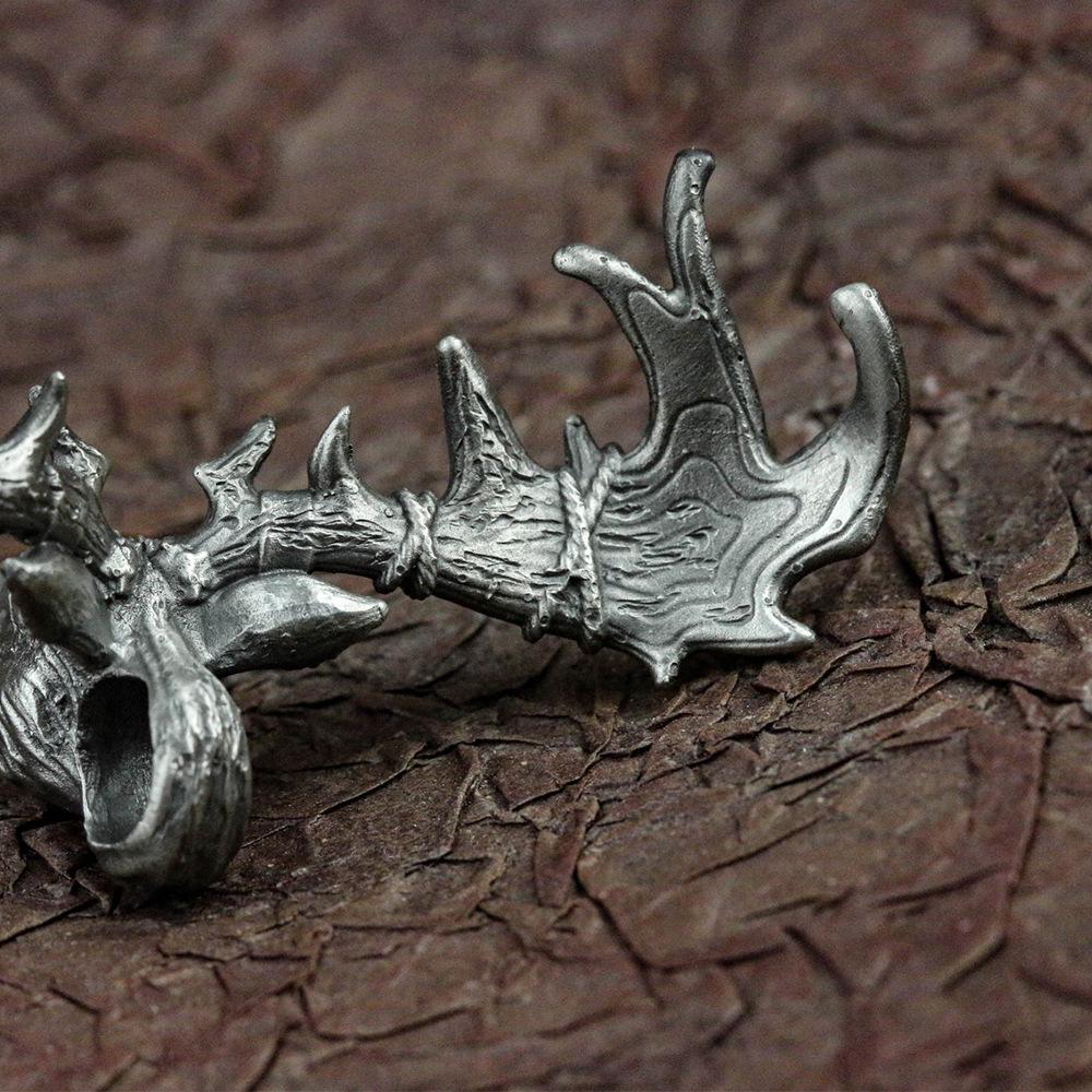 Trendy Men's Christmas Reindeer Hip Hop Pendant Necklace