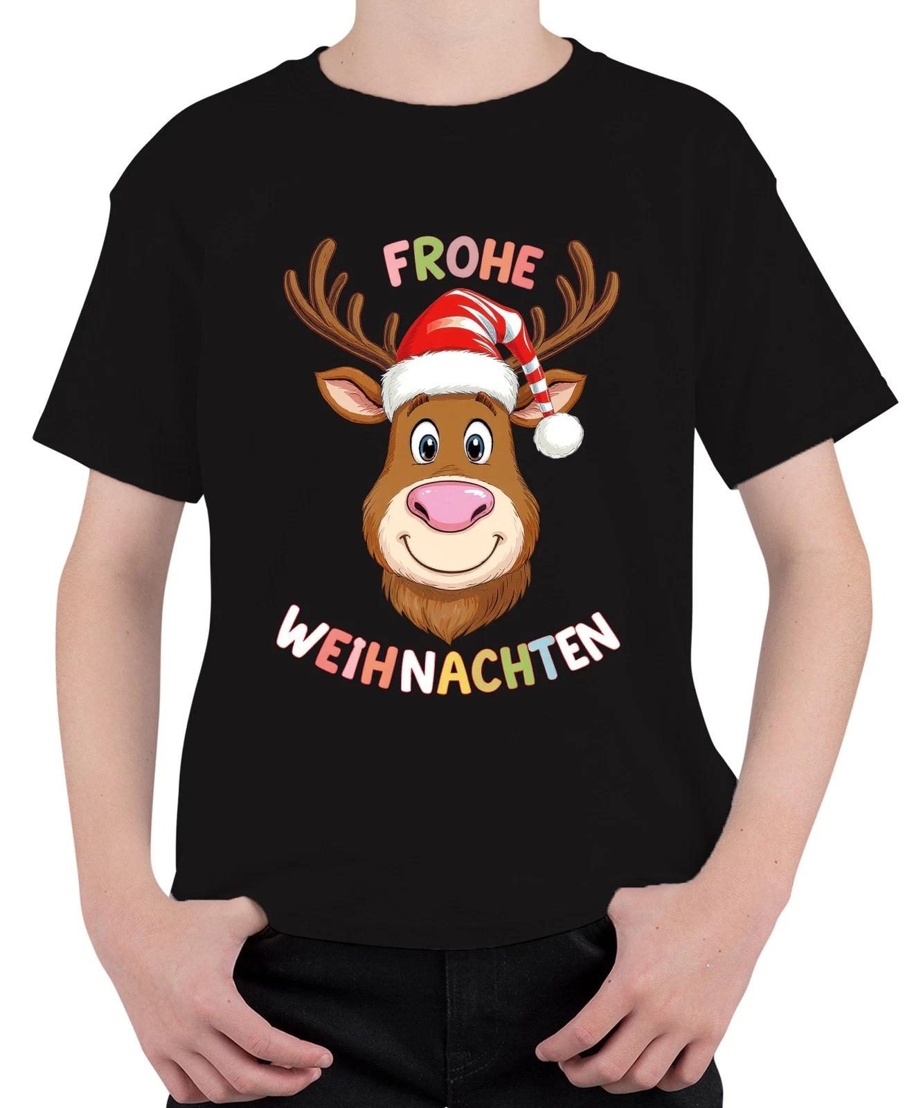FROHE WEIHNACHTEN Rentier Weihnachtsmütze lustig kinder Geschenk Unisex Kinder T XXXXL
