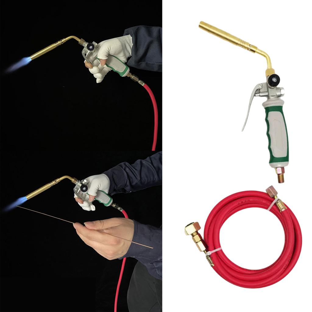 Lampa ręczna LPG Miotacz ognia Podwójny przełącznik Palnik na gaz skroplony Płomień spiralny z 1,6 m wężem gumowym Sprzęt spawalniczy