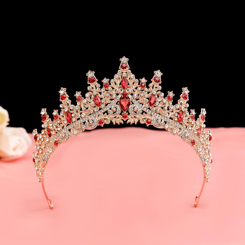 Bride's Crown Headband Wedding Korean Birthday Gift Adult Gift Crystal Crown Princess Dress Hair Accessory