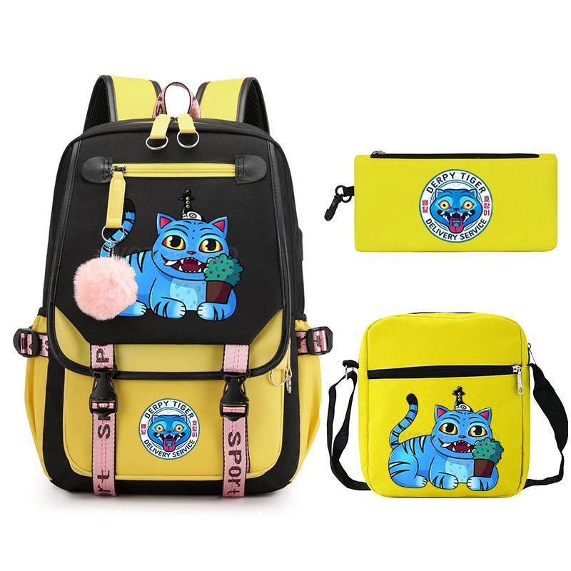 

New Demon Hunters Peripheral Printing Fashion Backpack Casual Backpack Children s Pencil Bag Student School Bag No Specifications