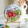 CHENISTORY 20x20cm Frame Wool Felting Painting DIY Wool Embroidery Kit Funny Wool Needle Felt Picture Kit Craft Painting Gift