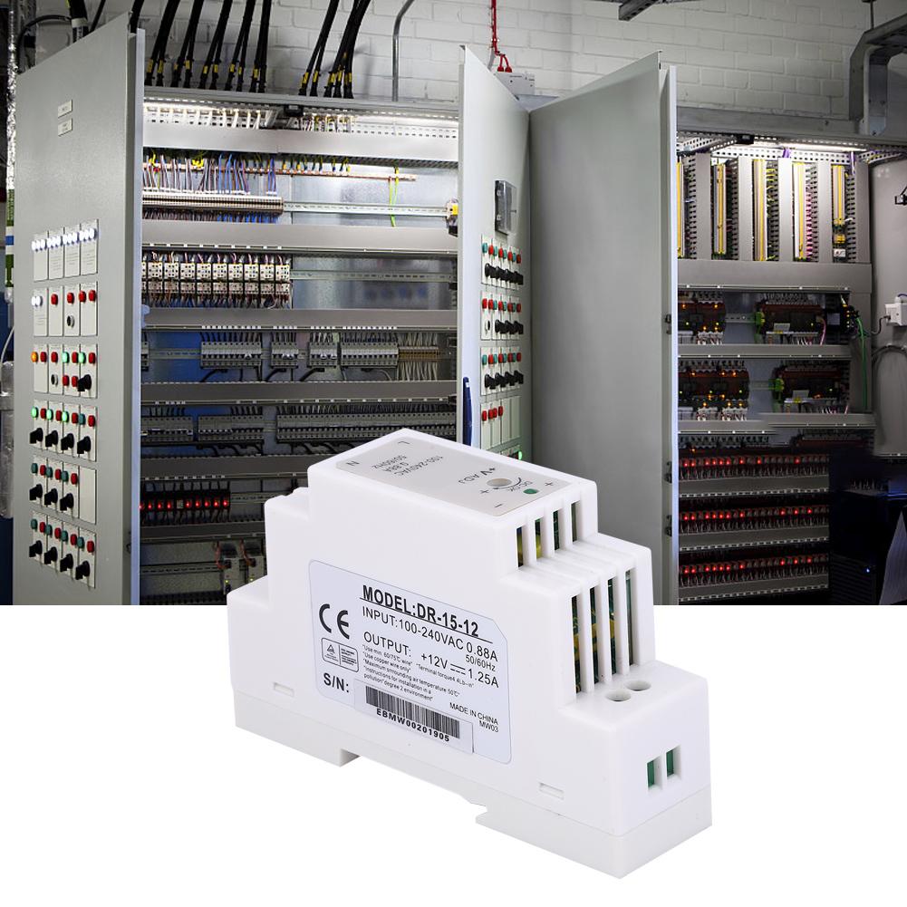 DR-15-12 DIN Rail Single Output Switching Power Supply 12V 1.25A 15WDR-15-12
