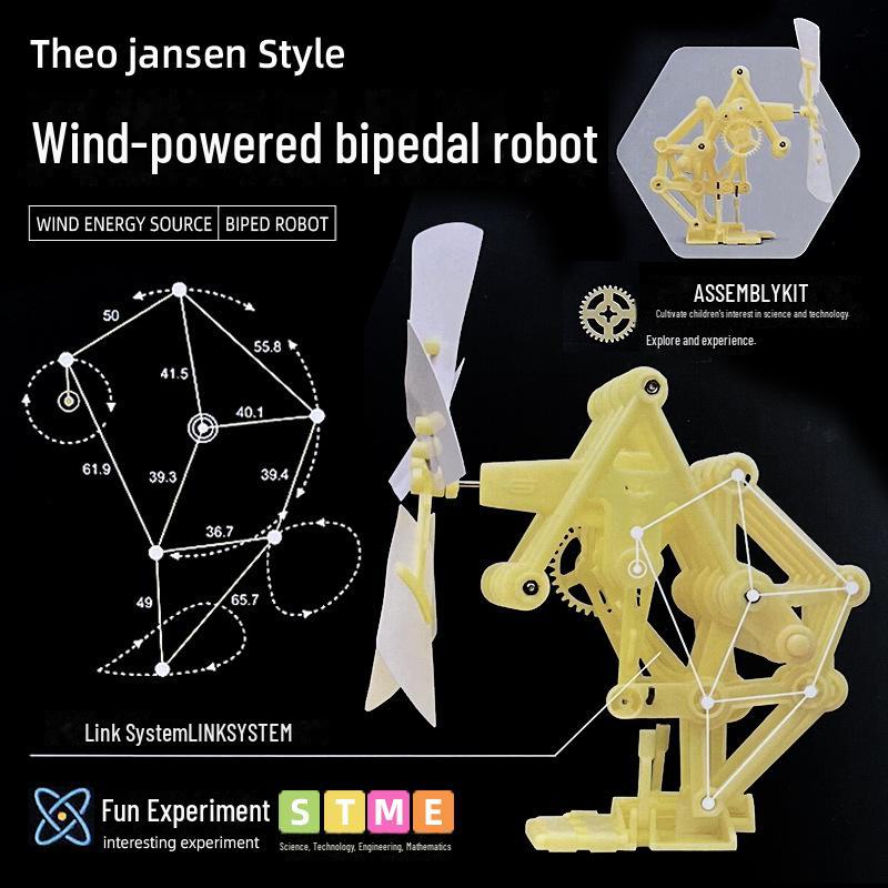 DIY Wind-Powered Robot Kit: Creative Educational Science Toy for Students
