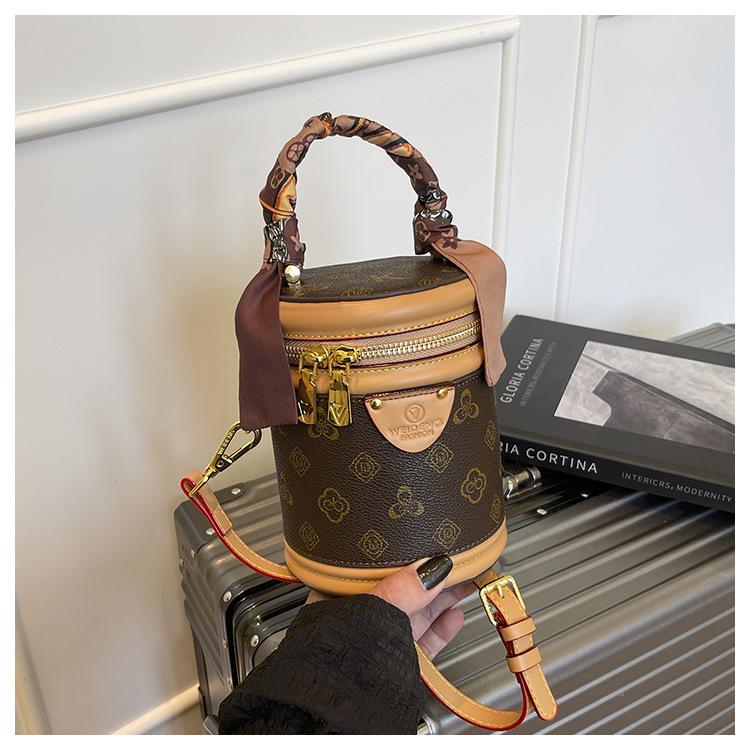 

Маленькая сумка женская летняя новая модная сумка-мессенджер популярная мини-сумка-ведро кофейный