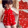 Sai Minnie Mouse Cosplay Set for Girls, Cotton, with Ribbon on the Back, Perfect for Christmas, Spring, Summer, Fall, and Winter, Polka Dots, Cute