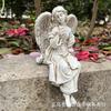 Barefoot Flower Angel, Resin Statue Crafts, Home Statue Ornaments Decorate Outdoor Garden Courtyard
