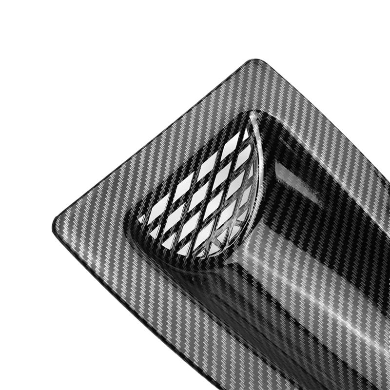 AUTO Universal Air Intake Cover Engine Hood Vent Louvers Air Scoop Bonnet Front Vent Grille Carbon Fiber Look Auto Parts