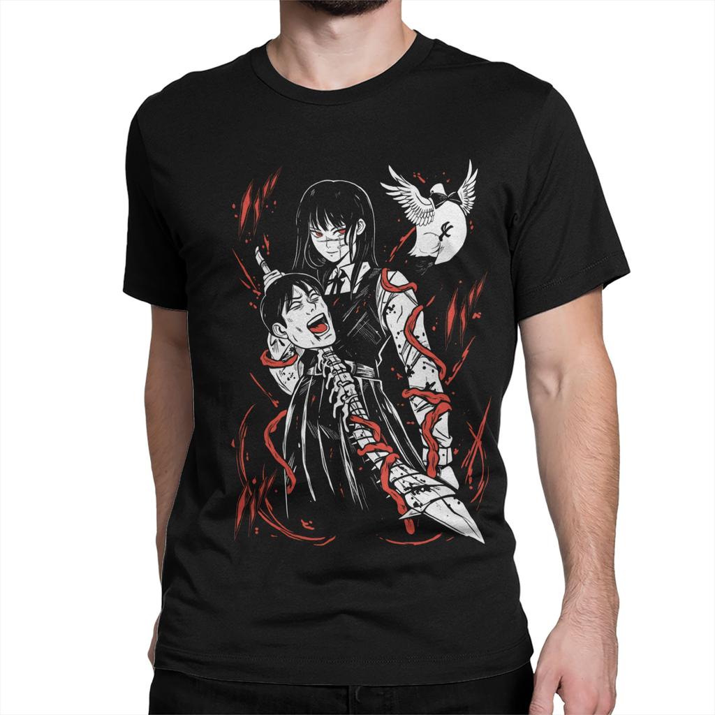 Men Womens TShirts Yoru Chainsaw Man War Devil Humor Cotton Tee Shirt Short Sleeve Japanese Manga T Shirts Crewneck Clothing