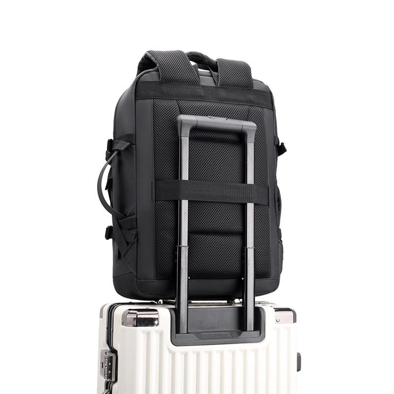 New large-capacity solid color versatile backpack business commute travel bag multi-function computer backpack student