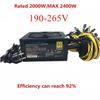 2000W 190-265V Portable Computer Mining Power Supply ATX Fit For 8 Graphics Card Eth Coin