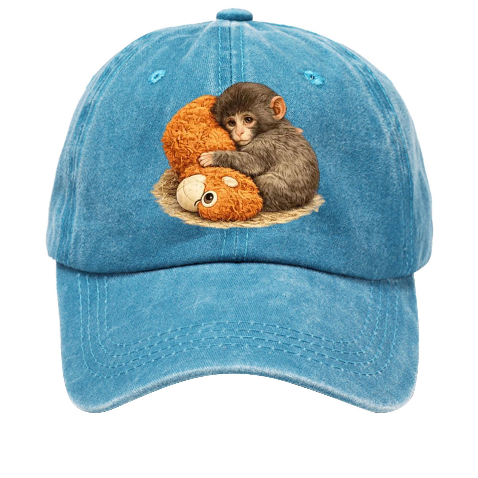 

Бейсболка из стираного хлопка с принтом, состаренная, мягкий верх, джинсовая шляпа для мужчин, европейская и американская ретро-шляпа One Size синий