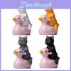 Serie de Juego en el Agua Pvc Pato de Dibujos Animados Gato Decoración de Jardín en Miniatura Para Regalos y Recuerdos de Fiesta