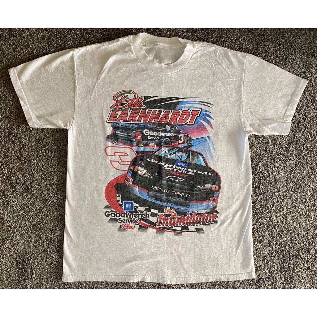man clothing 100Cotton normcore Tshirt 1990s DALE EARNHARDT American retro Streetwear Fashion Oversized Casual racing car shirt