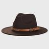 Wool Fedora Hat For Women Men Winter Autumn Fashion Church Jazz Hats Viking British Flat Brim Felt Hat Outdoor Casual Fedoras