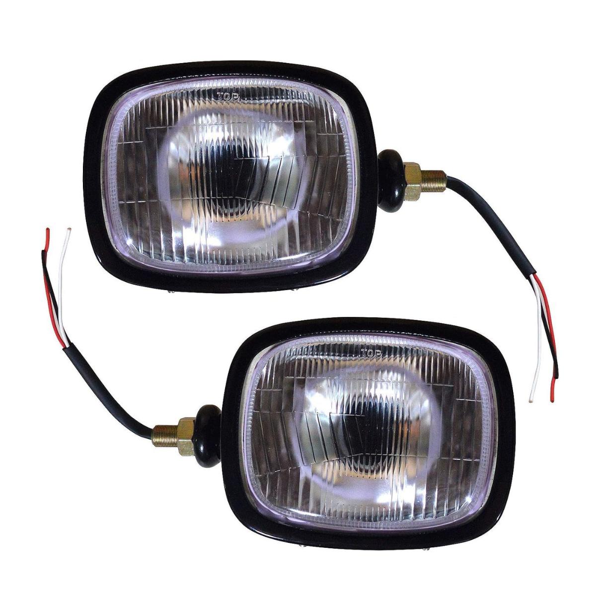 

APSMOTIV Pair Head Lamp Assembly L & R with 12v Bulbs Suitable for Farmtrac New Holland Tractor чистый