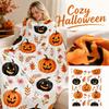 Halloween Flannel Blanket for Bed and Couch - Soft Cozy Lightweight Throw