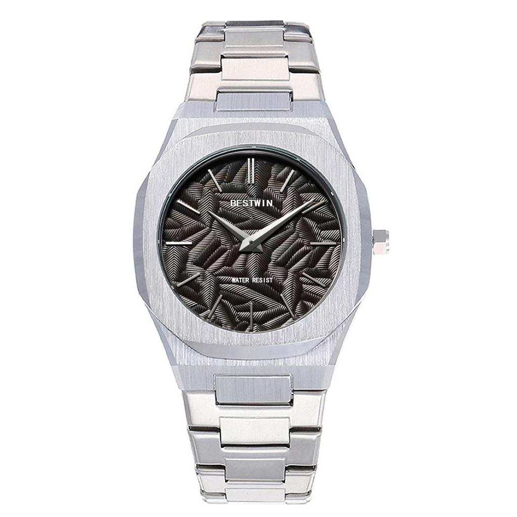 Men's Watch Embossed Leaf Characteristic Face Quartz Waterproof Watch