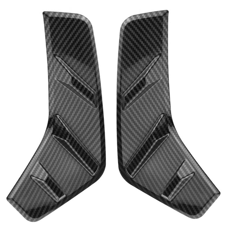 2x Rear Wind Spoiler Sticker Fog Light Eyebrow Cover Trim Carbon Fiber Grain for BYD Atto 3 Yuan Plus - Car Accessories