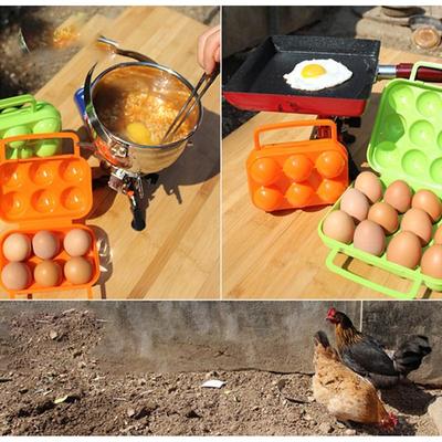 2/4/6/12 Grids Portable Egg Storage Box Container Plastic Egg Holder For Outdoor Camping Picnic Eggs Box Case Kitchen Organizer
