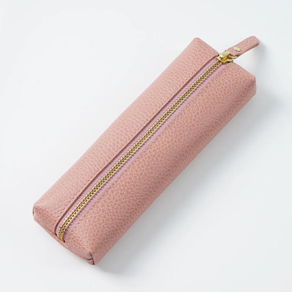 Genuine Leather Pencil Case Holder, Multifunctional Zipper Stationery Pouch for Pencils, Pens, Rollerball Pens and Fountain Pen