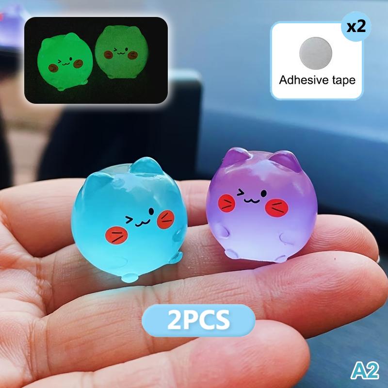 2 Pezzi Palline di Allineamento per la Guida Adesivi Luminescenti al Buio Adesivi per Linee di Assistenza al Parcheggio Adesivi di Posizionamento Ruote Facili da Rimuovere