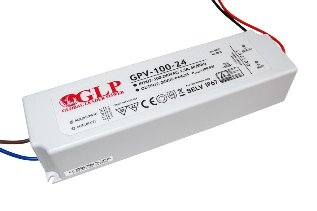 GLP LED Power Supply 24V, 4.2A, 100W