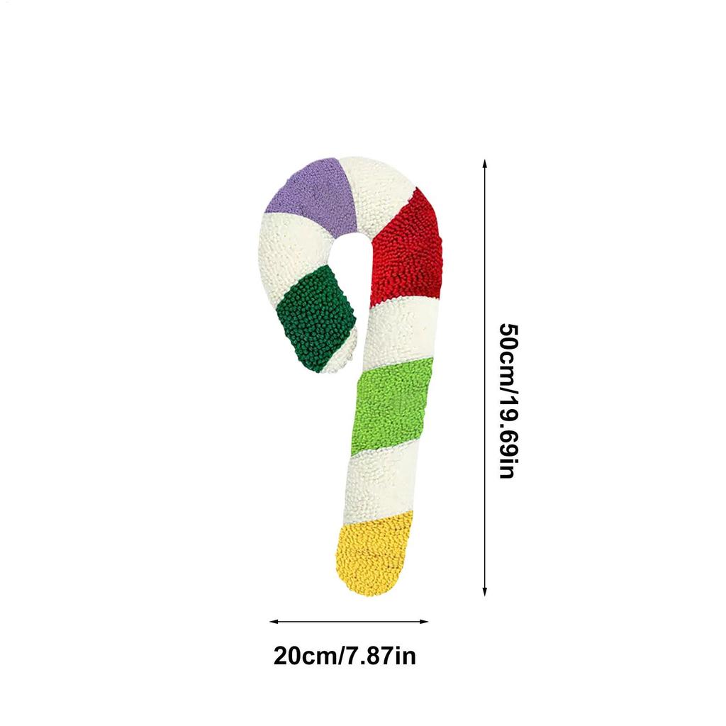 Christmas Candy Cane Pillow Plush Cushion Christmas Home Decor Soft Throw Pillow For Kids Adults Sofa Couch Bed Living Room