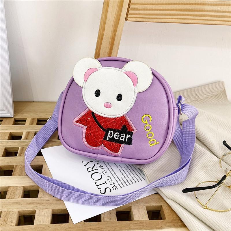 Mouse And Rabbit Shoulder Bag Adjustable Shoulder Strap Childrens Zipper Design