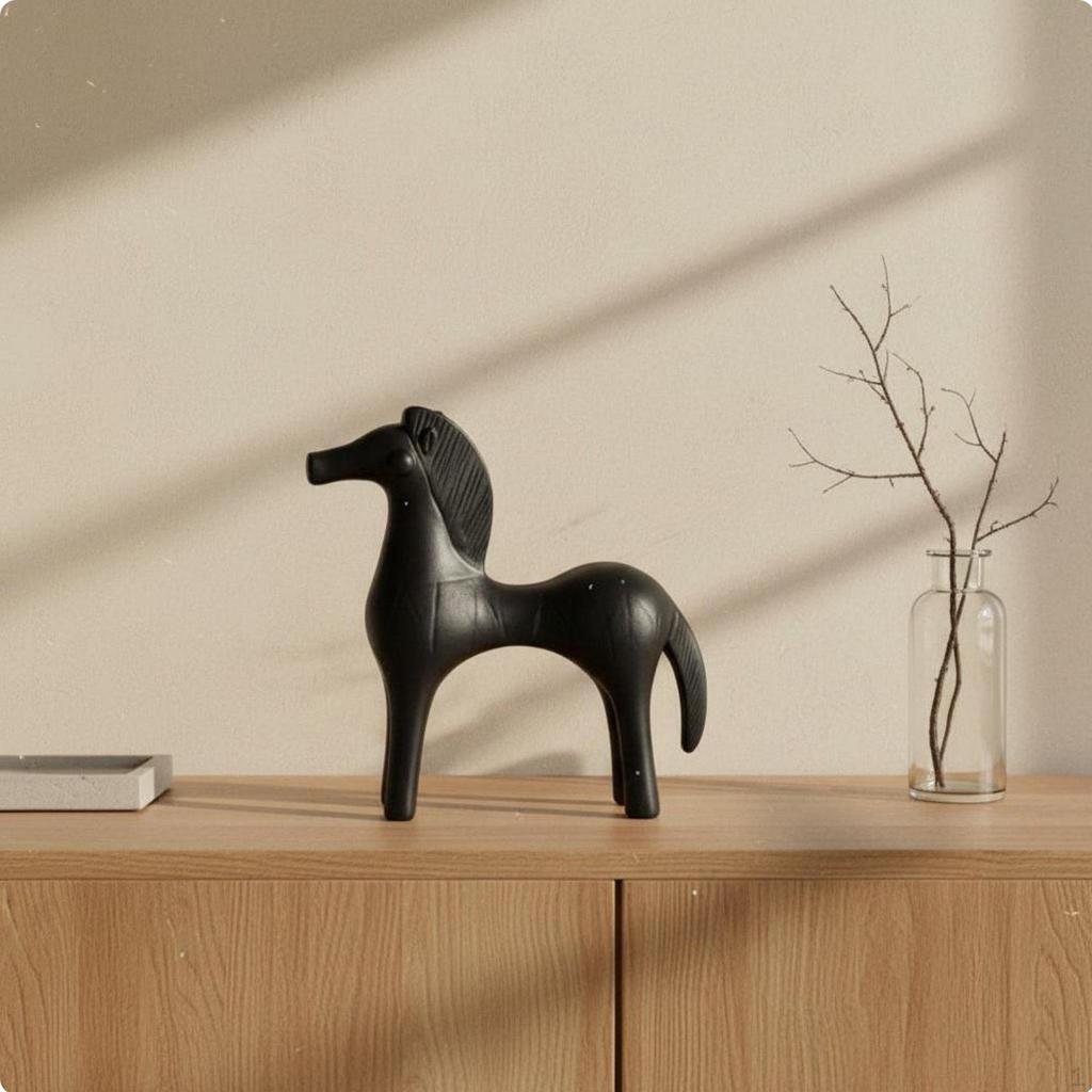 Abstract Horse Figurine Light Luxury Nordic Design Ornament Fine Workmanship Decorative Animal