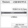 HEPPE MTB Road Bike Titanium Thru Axle Ultra Light Bike Axle 12x142 12x148 Rear Hub Thru Axle Bike Fork 12x100 12x110 Shaft