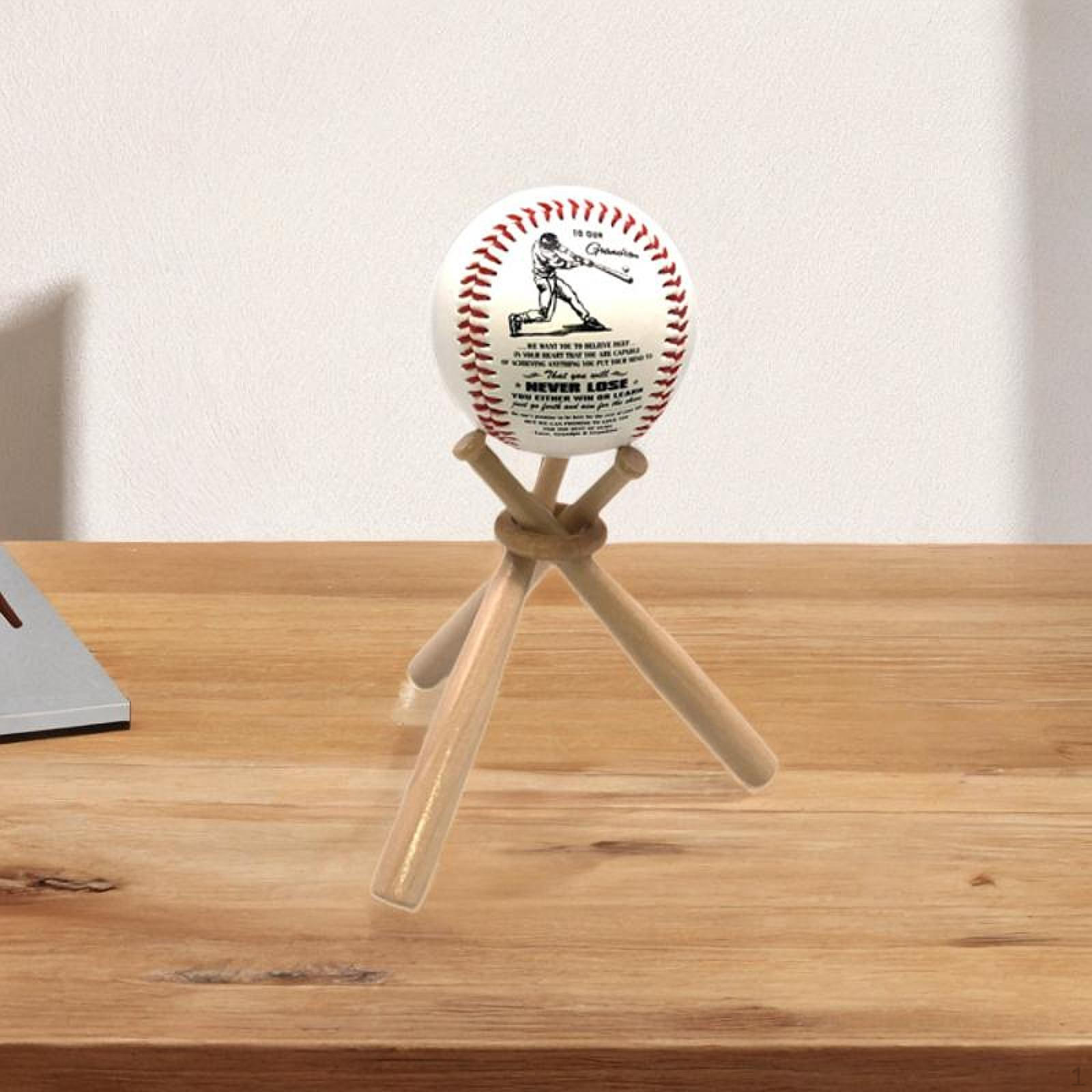 Baseball Holder Stand Wood Display Rack Bracket Tennis Ball Support Desktop Organizer Storage for style B