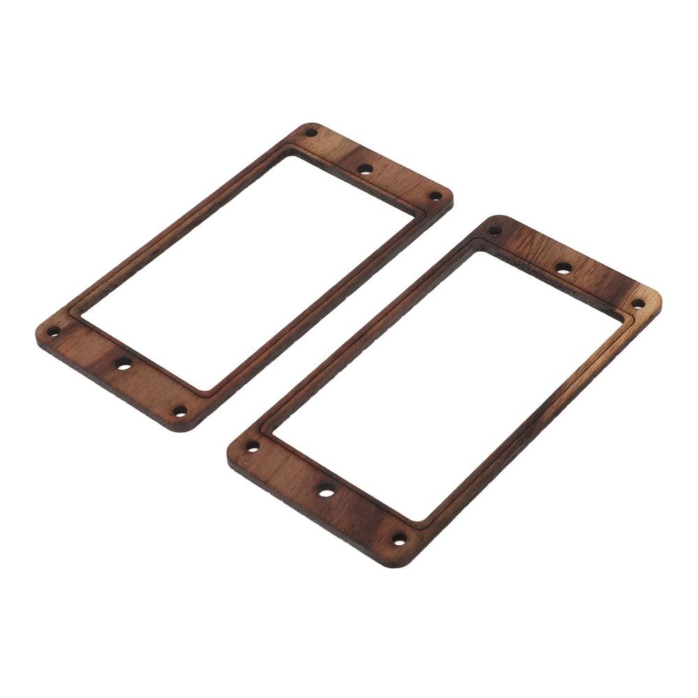 2PCS Wood Color Humbucker Pickup Frame Wood Double Coil Mounting Ring  For Guitarists And Luthiers
