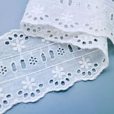 White Quality Diy Bilateral Pure Cotton Cloth Edge Embroidery Lace Accessories Lock Edge Diy Handmade Accessories Clothing Materials