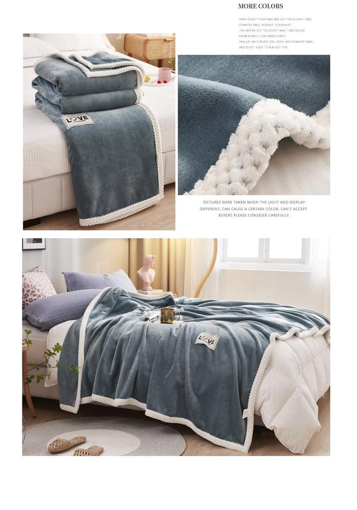 Solid Color Thickened Fleece Blanket – Cozy, Warm, and Perfect for Office Naps and Seasonal Gifts