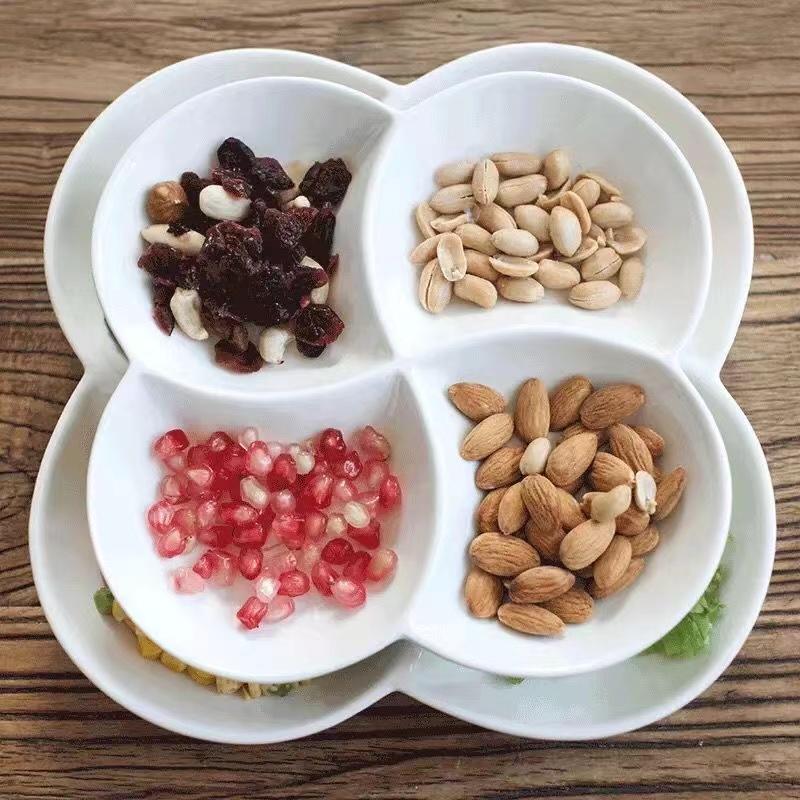 Farfurie împărțită Farfurie multifuncțională din ceramică Gustări cu fructe înmuiate în sos Farfurie din ceramică pentru restaurant