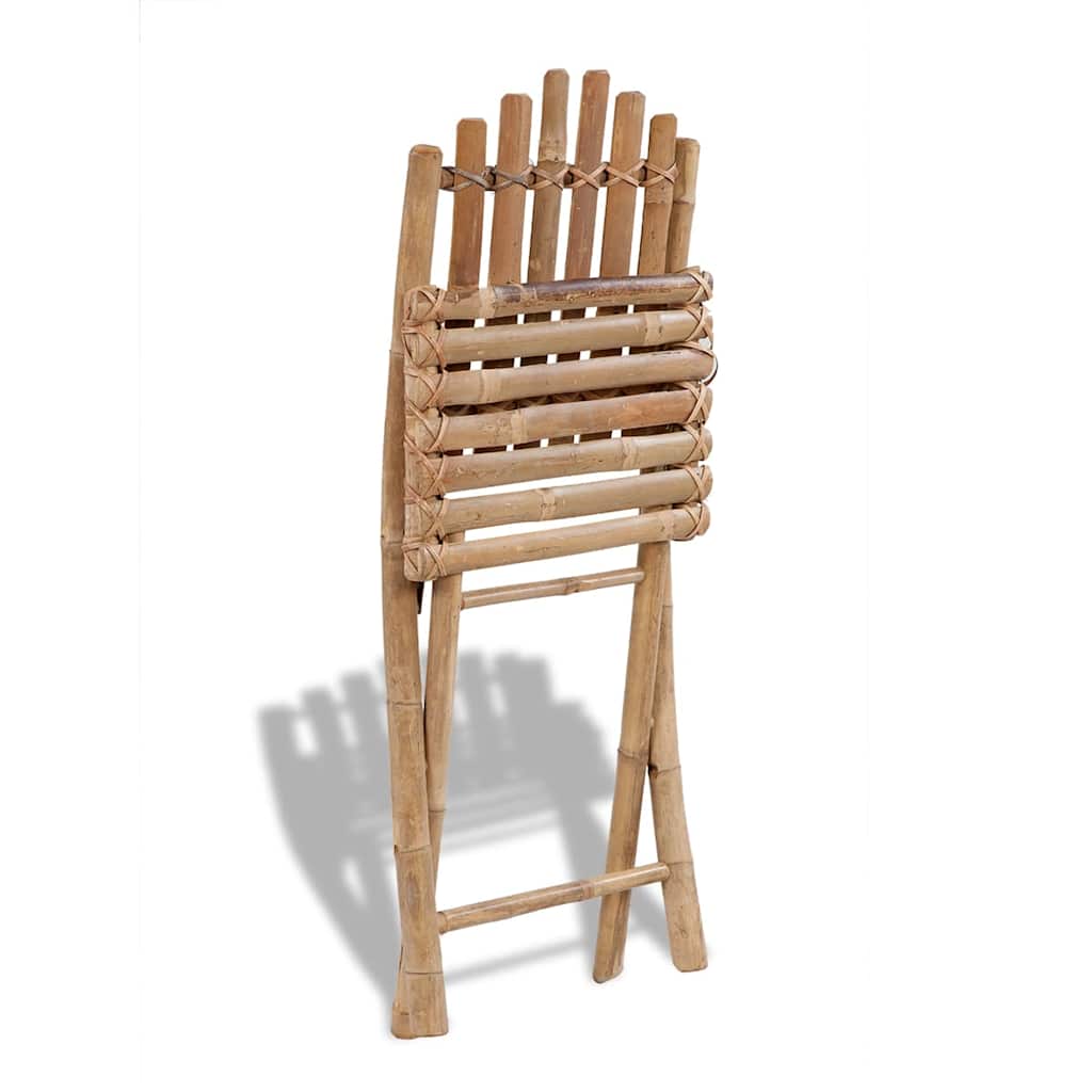 5 Piece Foldable Outdoor Dining Set Bamboo