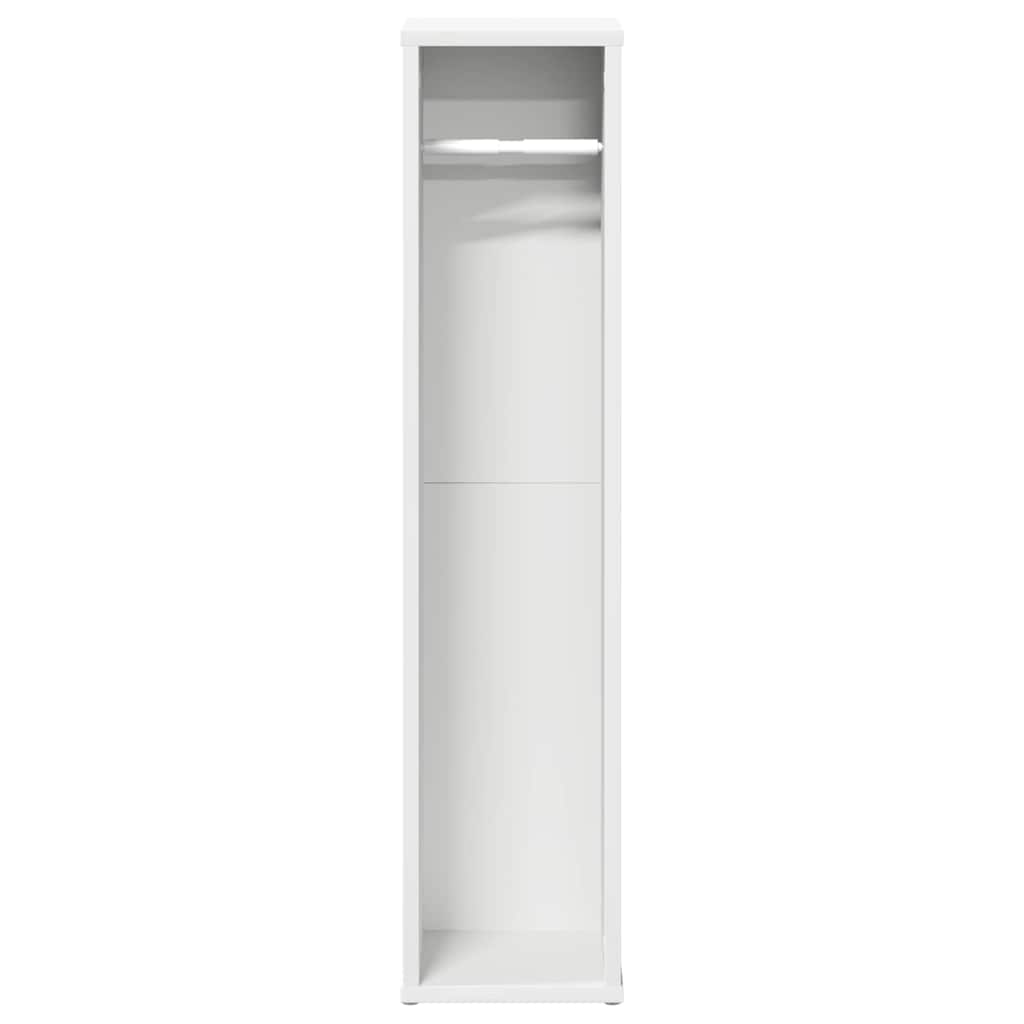 Bathroom Cabinet with Toilet Paper Holder White 20.5 X 20 X 90 Cm