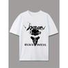 European sizes Men'S Black Metal Skull Graphic T-Shirt - Casual Summer Tee with "Black Metal" Print, Short Sleeve, Round Neck